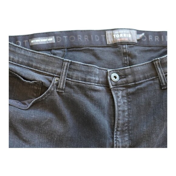 Torrid Jeans Women Size 24R Size 3X Plus Curvy Skinny Cotton Stretch Black - Picture 4 of 5